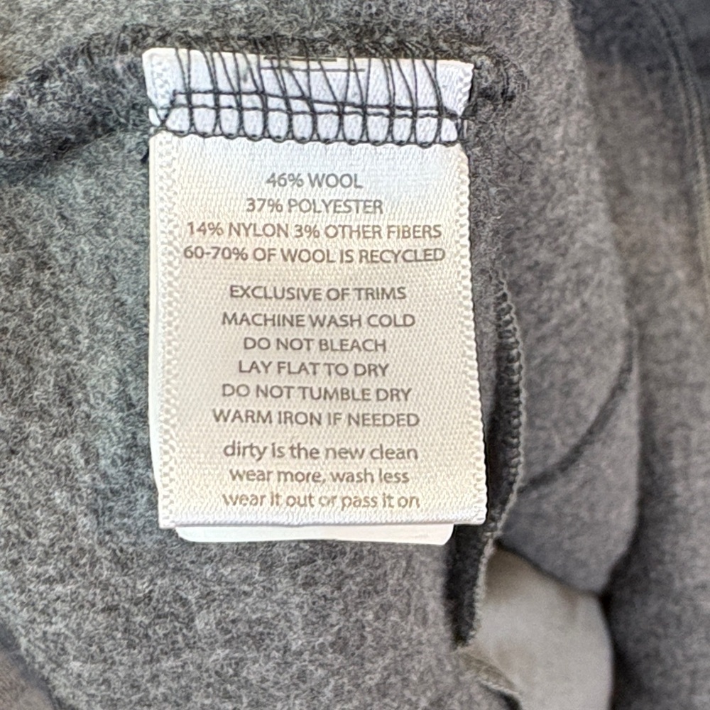 Toad and Co charcoal grey wool blend vest size M - Picture 7 of 7